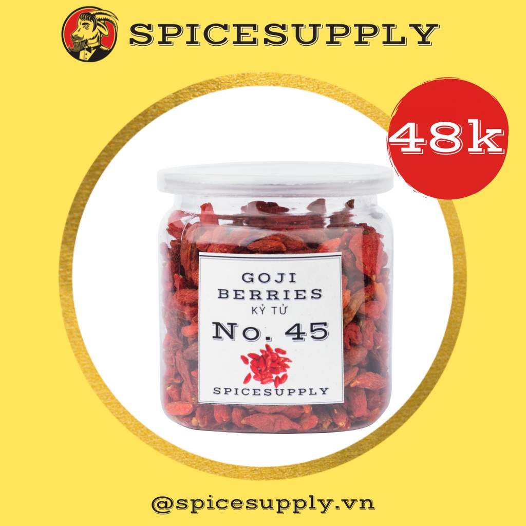 Goji Berry - Kỷ Tử đỏ SPICESUPPLY Việt Nam chua ngọt chống lão hoá Hũ 60g