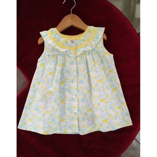 Váy hoa nhí Vertbaudet vải thô