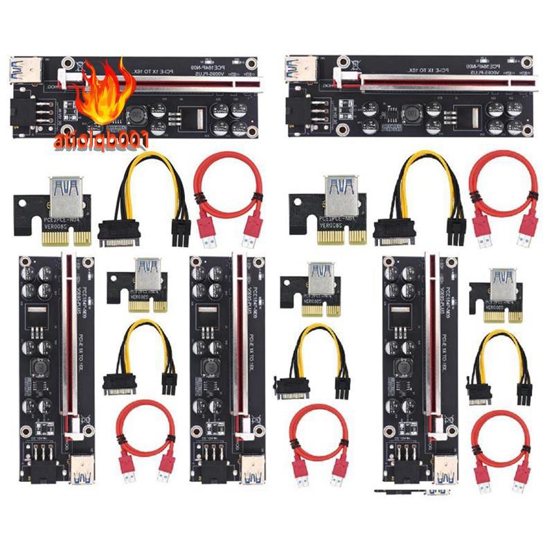 Set 5 Card Đồ Họa Ver009S Plus Pci-E Pci Express 1x Sang 16x Usb 3.0