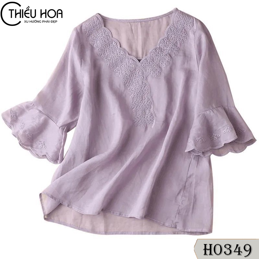 Áo tơ xước thiết kế kiểu dáng trẻ trung, năng động Thiều Hoa H0349