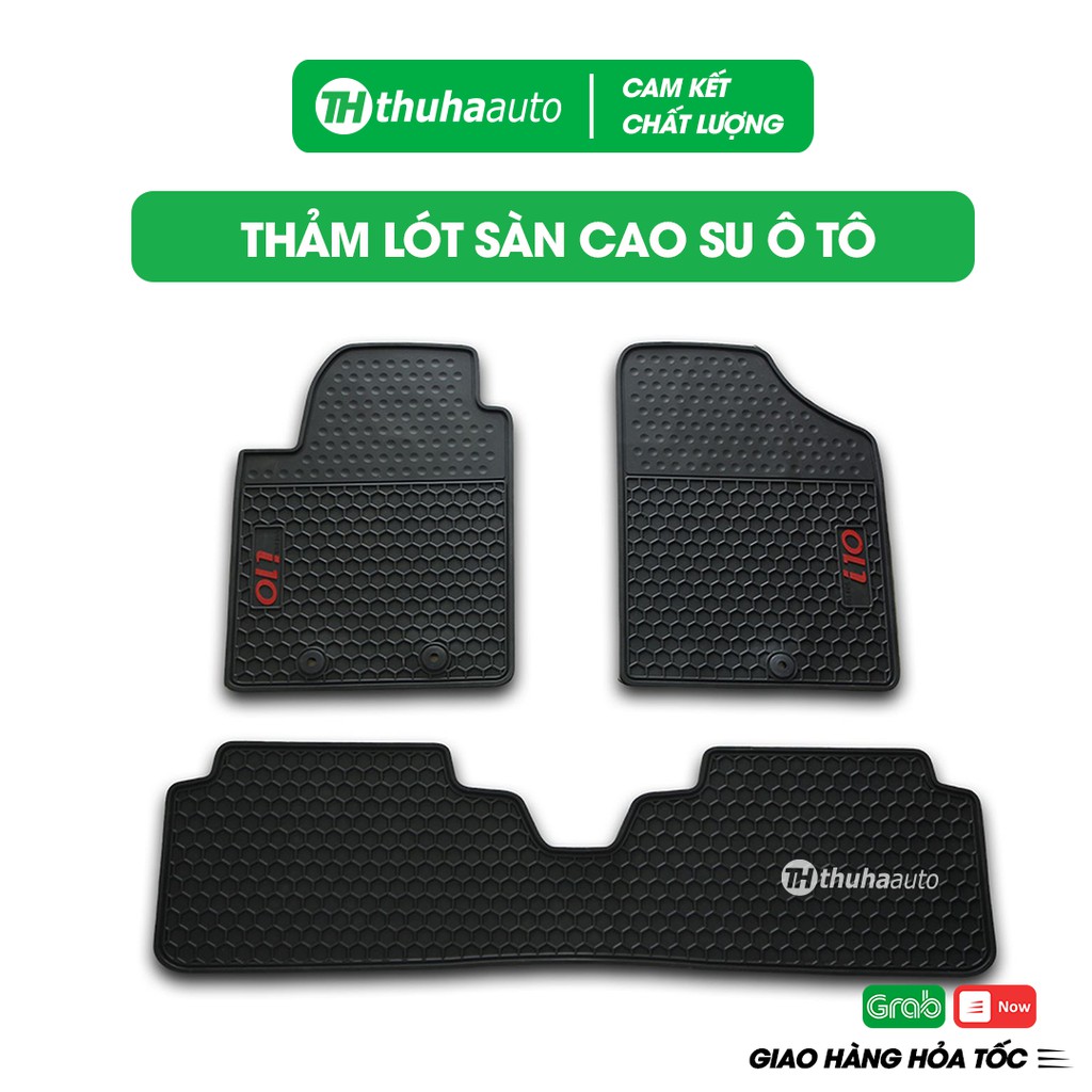 Thảm lót sàn cao su theo xe ô tô I10-HUYNDAI 2015-2019 thiết kế dễ dàng vệ sinh lắp đặt tại nhà