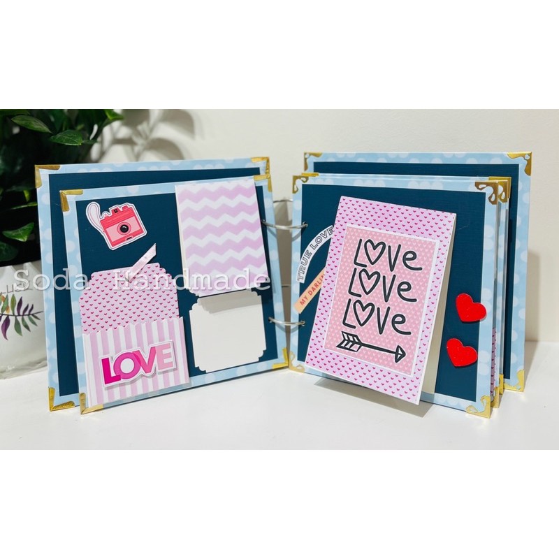 [Update]Album ảnh Handmade Scrapbook tình yêu xanh hồng