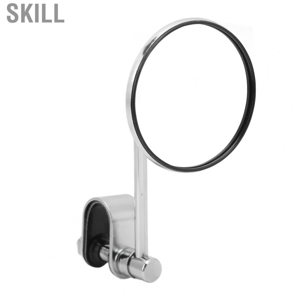 Skill Motorcycle Rearview Mirror 360° Rotation Adjustable Handlebar Bracket for Retro Motorbikes