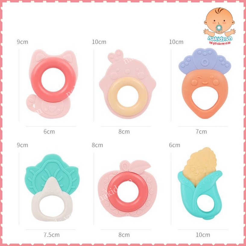 Bộ 10 Món Đồ Chơi Xúc Xắc Kèm Gặm Nướu Giảm Ngứa Lợi Cho Bé Baby Rattle Có Hộp Đựng