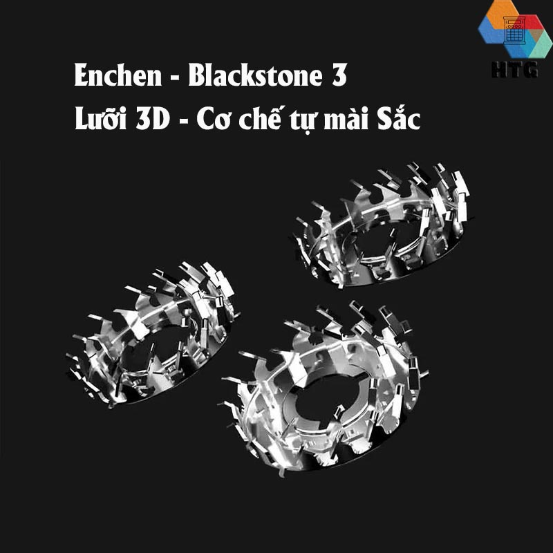 Máy cạo râu Enchen Blackstrone 3 chống nước IPX7, nâng cấp pin,màn hình LCD, sạc nhanh type C, lưỡi dao tự mài