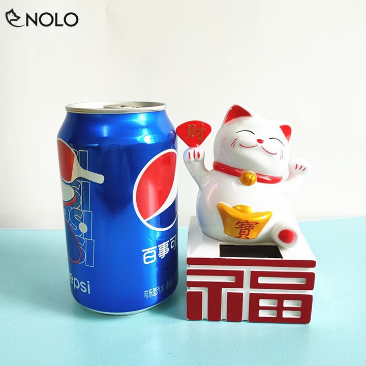 Mèo Thần Tài Mèo Chiêu Tài Maneki Neko Tự Vãy Tay Dùng Nguồn Năng Lượng Mặt Trời Chất Liệu Nhựa ABS