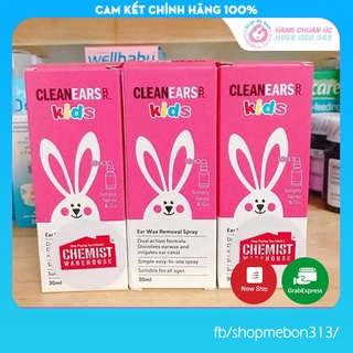 [Có Tem Chemist] Xịt tan ráy tai CLEANEARS KIDS cho trẻ từ 2 tháng - Xuất xứ Úc Chính Hãng