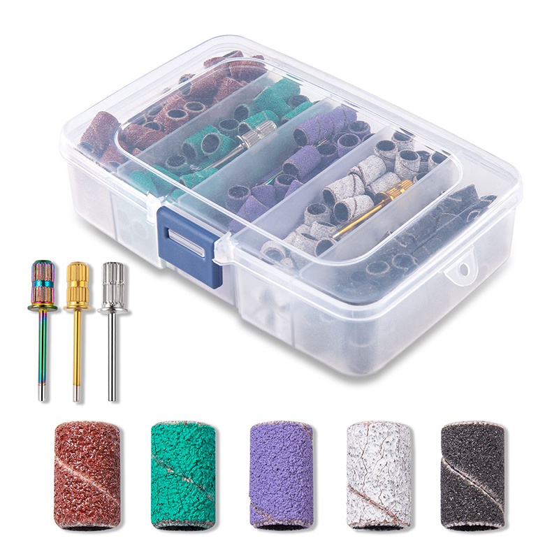 Dây Chà Nhám Móng Tay Nghệ Thuật#80#120#Bộ 180 Phụ Kiện Đầu Mài Móng Chuyên Dụng