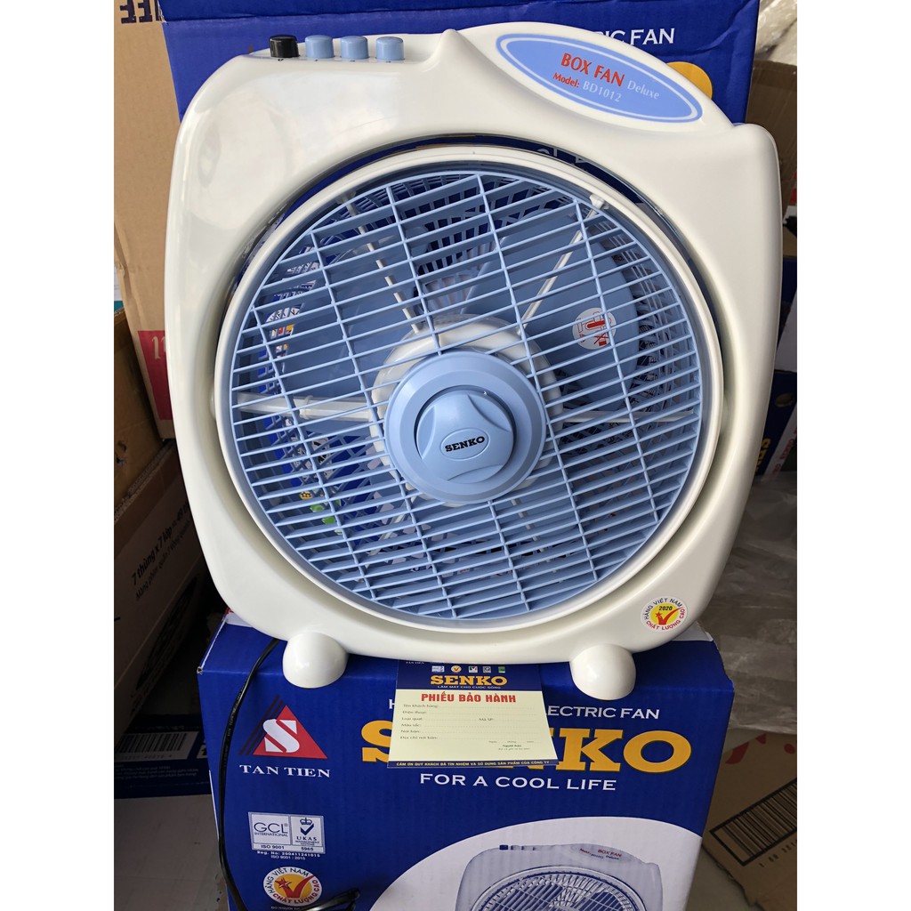 CÓ GRAB Quạt bàn đảo senko BD1012 tặng 10 móc dán tường