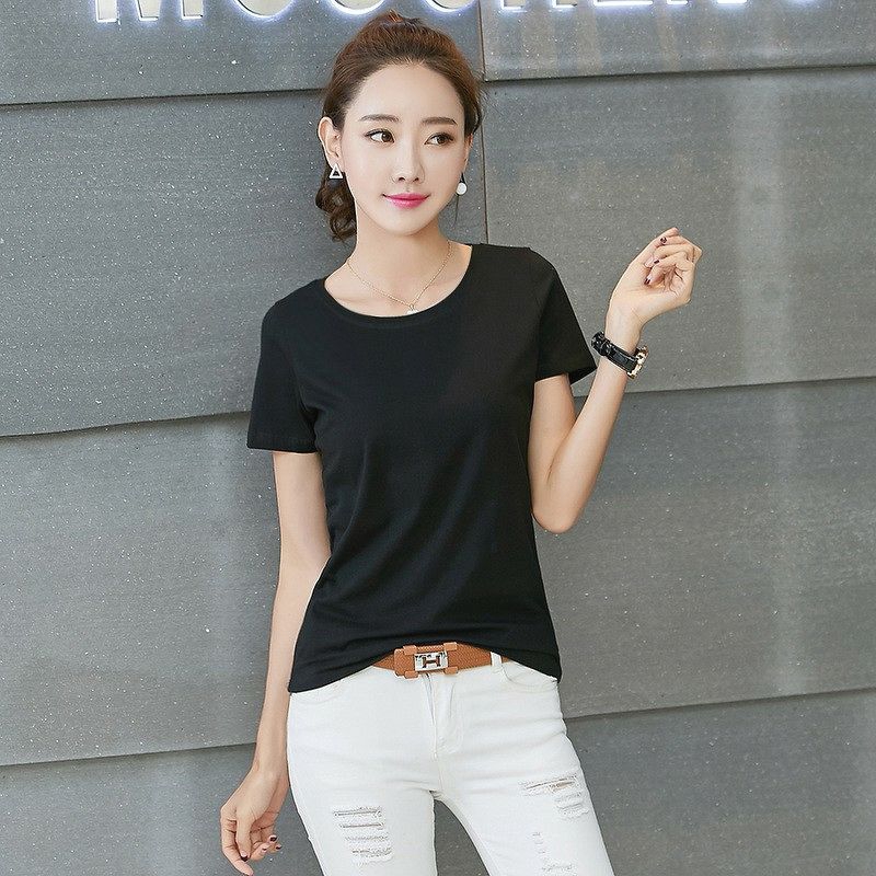 áo thun trơn cổ tròn dễ mặc