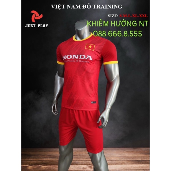 Áo Bóng Đá Đội Tuyển Việt Nam Đỏ Training  Sân Nhà,Sân Khách 2021-2022