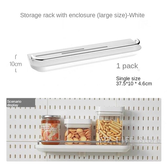 Aki shop Giá kệ để đồ đa năng có chắn inox G008 phụ kiện pegboard decor