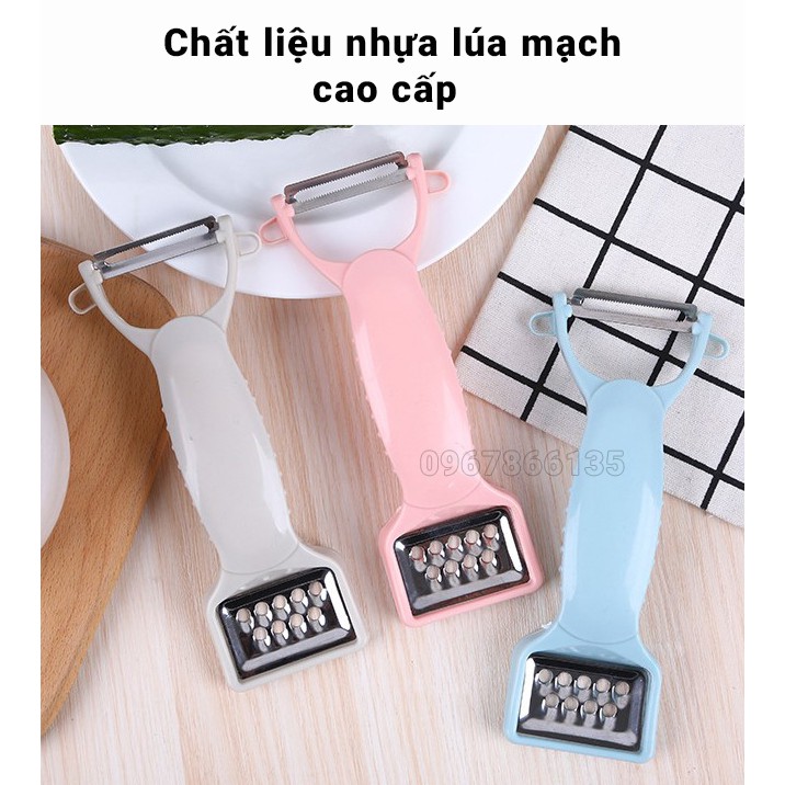 Nạo rau củ 2 đầu bằng nhựa lúa mạch đa năng/ Dao nạo, bào sợi rau củ, trái cây hai đầu tiện ích