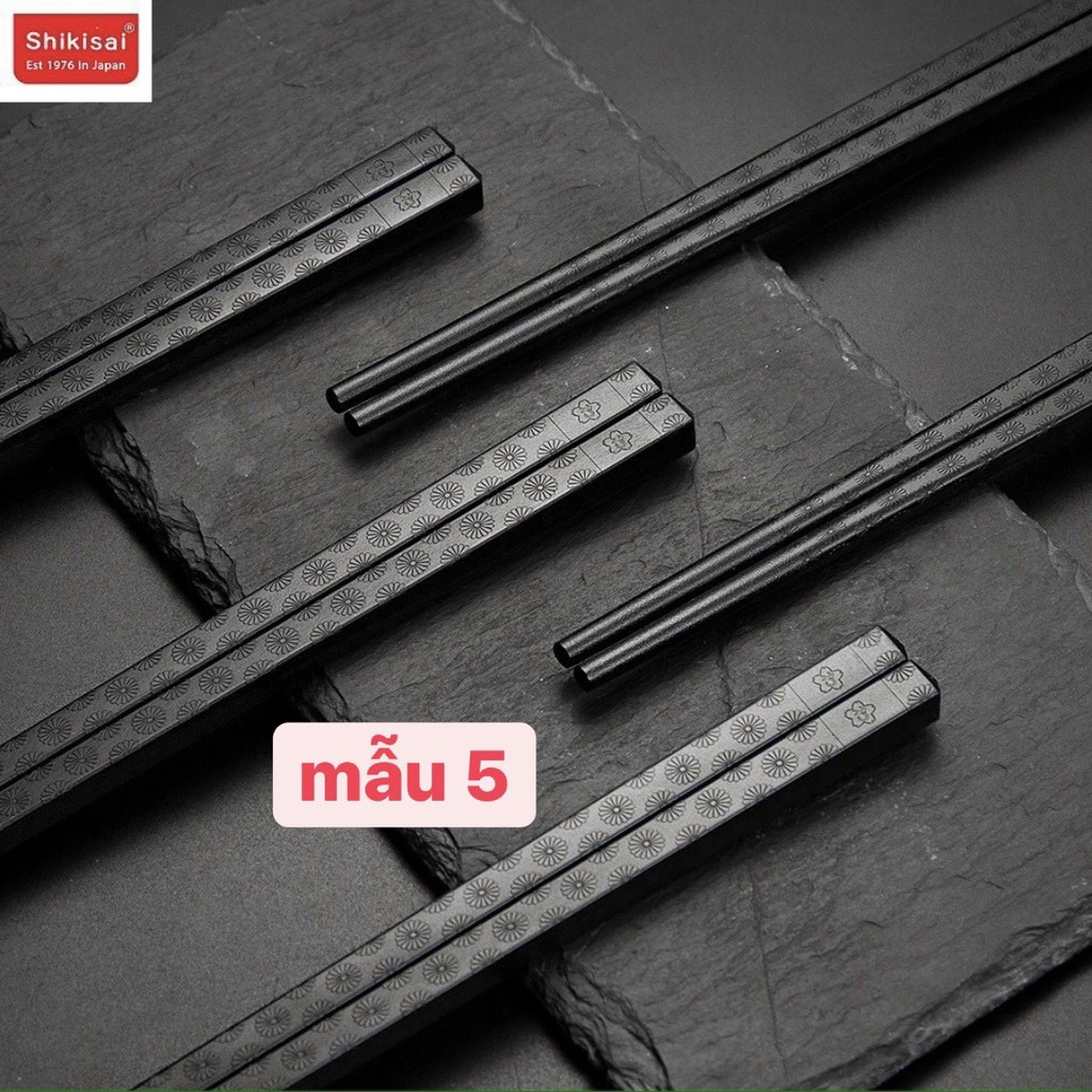 Đũa Nhật Hoạt Tiết Hoa Anh Đào / Hoa Cúc Kháng Khuẩn Nhập Khẩu Nhật Bản Shikisai