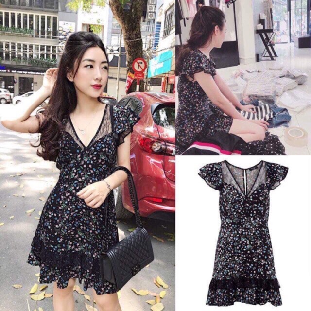 Đầm hoa auth Nhat Hang
