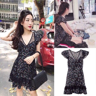 Đầm hoa auth Nhat Hang