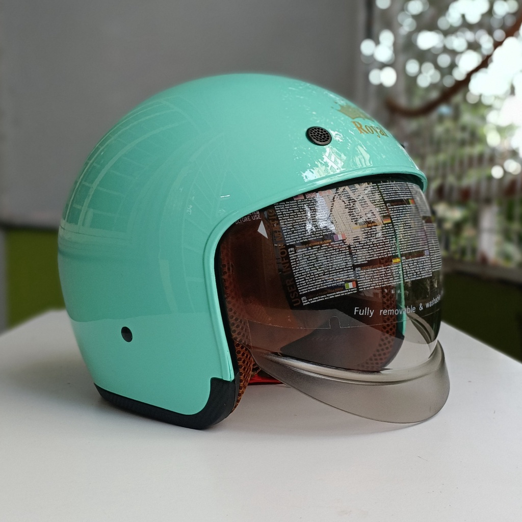 Mũ bảo hiểm 3/4 Royal M139 kính âm xanh ngọc size M L XL freeship toàn quốc chính hãng