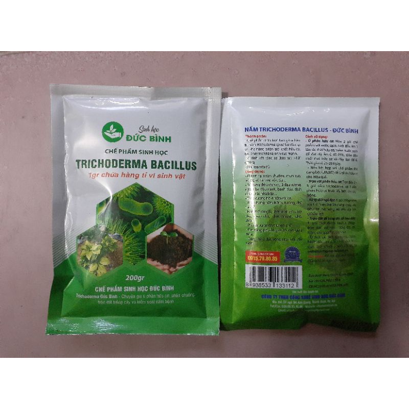 Chế phẩm men vi sinh nấm đối kháng trichoderma bacillus Đức Bình 200gr