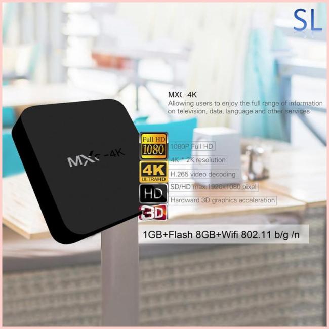 TV Box MXQ 4K Android 7.1 2.4G WiFi DLNA Smart TV Box RK3229 CPU 4 nhân 1G + 8G