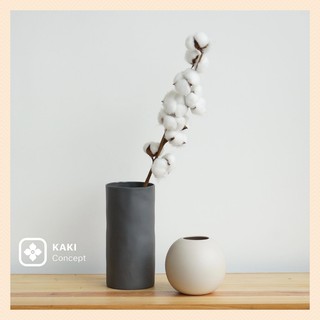 Bình gốm cắm hoa - lọ hoa sứ kaki concept