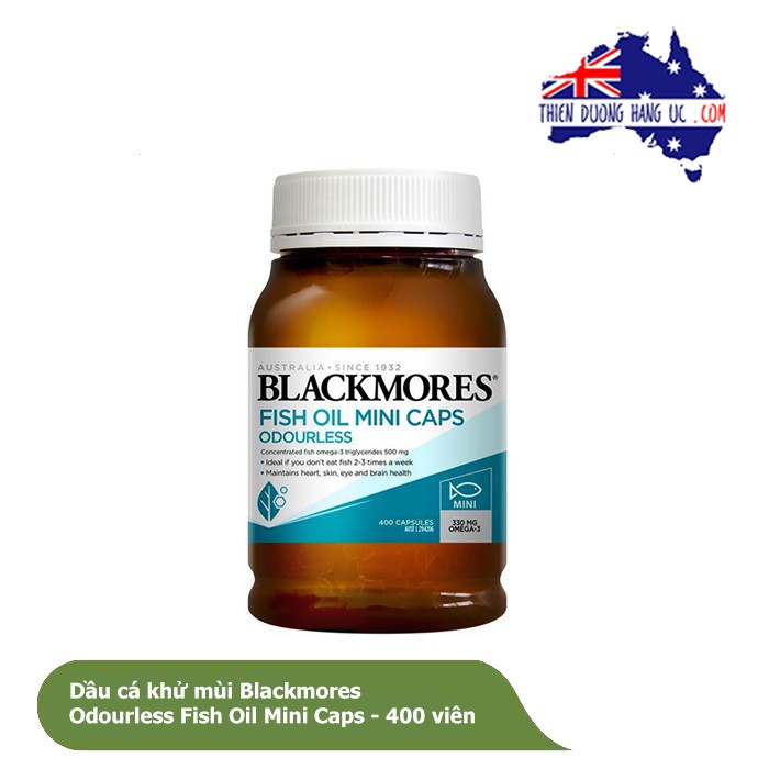 Dầu cá Blackmores Odourless Fish Oil Mini Caps - 400 viên