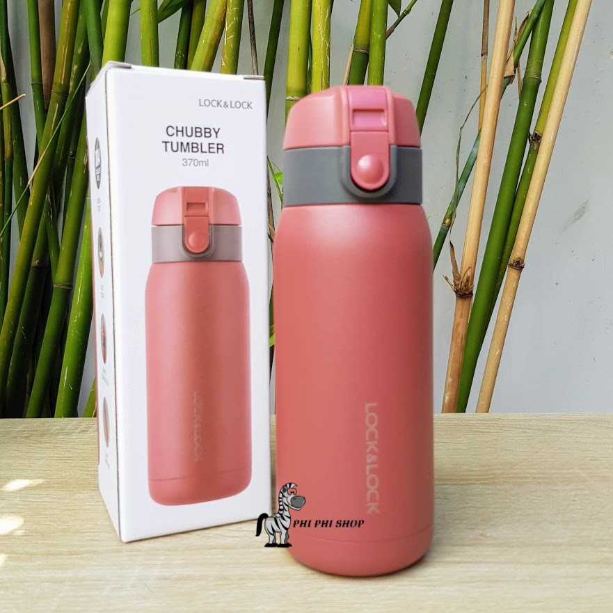 Bình giữ nhiệt Lock&Lock Chubby LHC3233 có dây xách 370ml nhỏ gọn dễ dàng mang theo bên mình PhiPhiShop