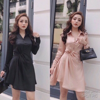 Sơ mi váy lụa hàng quảng châu cao cấp