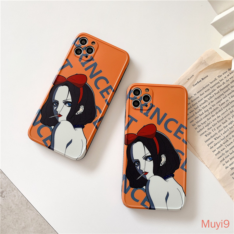 Ốp điện thoại mềm chống rơi họa tiết cô gái hút thuốc cá tính dành cho iPhone 12Pro 11 PRO MAX X XS MAX XR 8/SE2 7plus | BigBuy360 - bigbuy360.vn