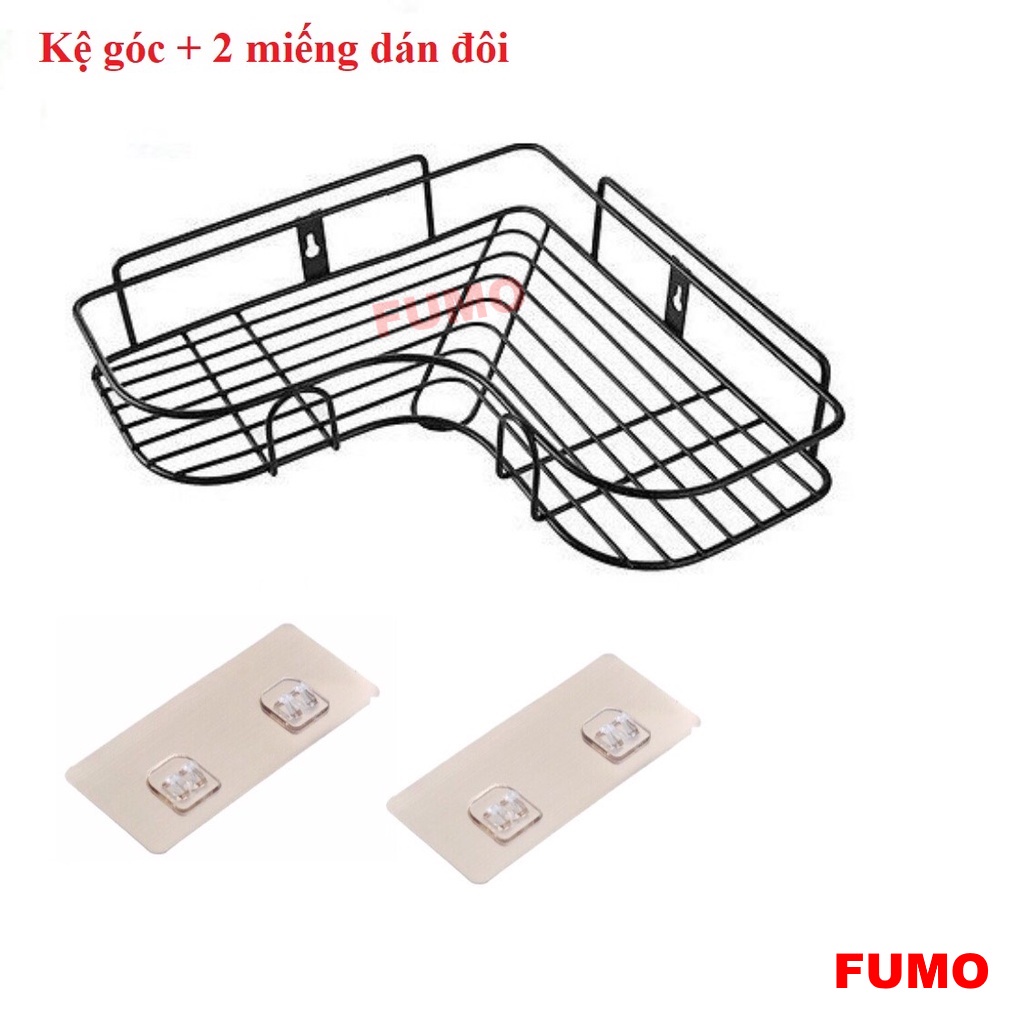 Kệ góc nhà tắm phun sơn tĩnh điện dán tường siêu dính trong nhà tắm HH008