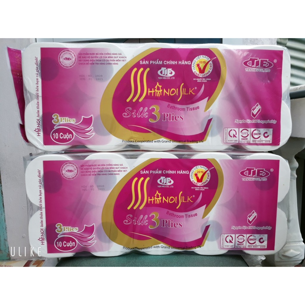 COMBO 2 BỊCH GIẤY VỆ SINH 3 LỚP 10 CUỘN/BỊCH