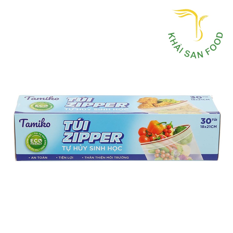 Túi zipper đựng thực phẩm, túi tự huỷ sinh học Tamiko