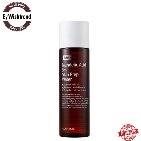 [Mã giảm giá] Tẩy Tế Bào Chết Hóa Học Thanh Lọc Lỗ Chân Lông, Dưỡng Mịn Da By Wishtrend Mandelic Acid 5% Skin Prep Water