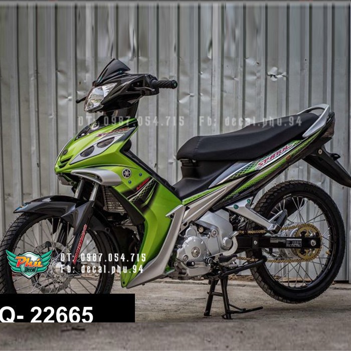 Tem rời Exciter nhỏ 135 Spark xanh đen 1