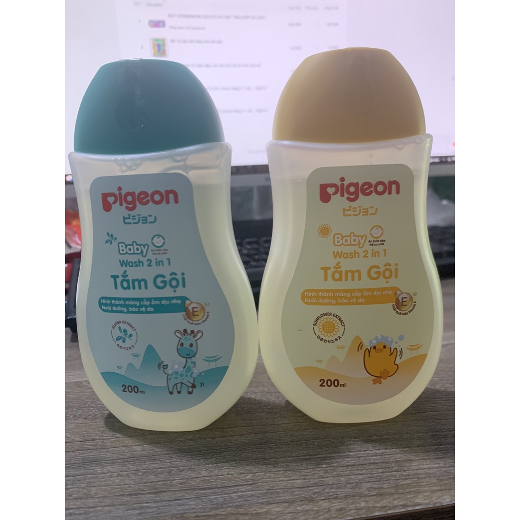 Sữa tắm Pigeon 200ml cho bé  ;an toàn  cho da (MẪU MÃ MỚI)