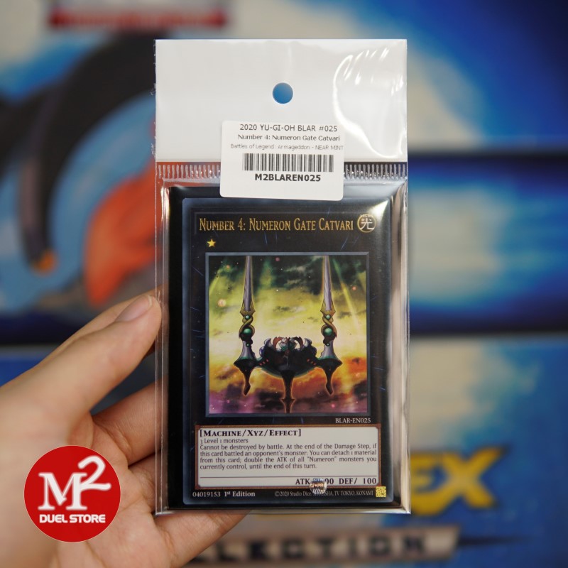Lá bài Yugioh BLAR-EN025 Number 4: Numeron Gate Catvari - Ultra Rare - Đóng gói theo tiêu chuẩn M2SCCQ-Lite