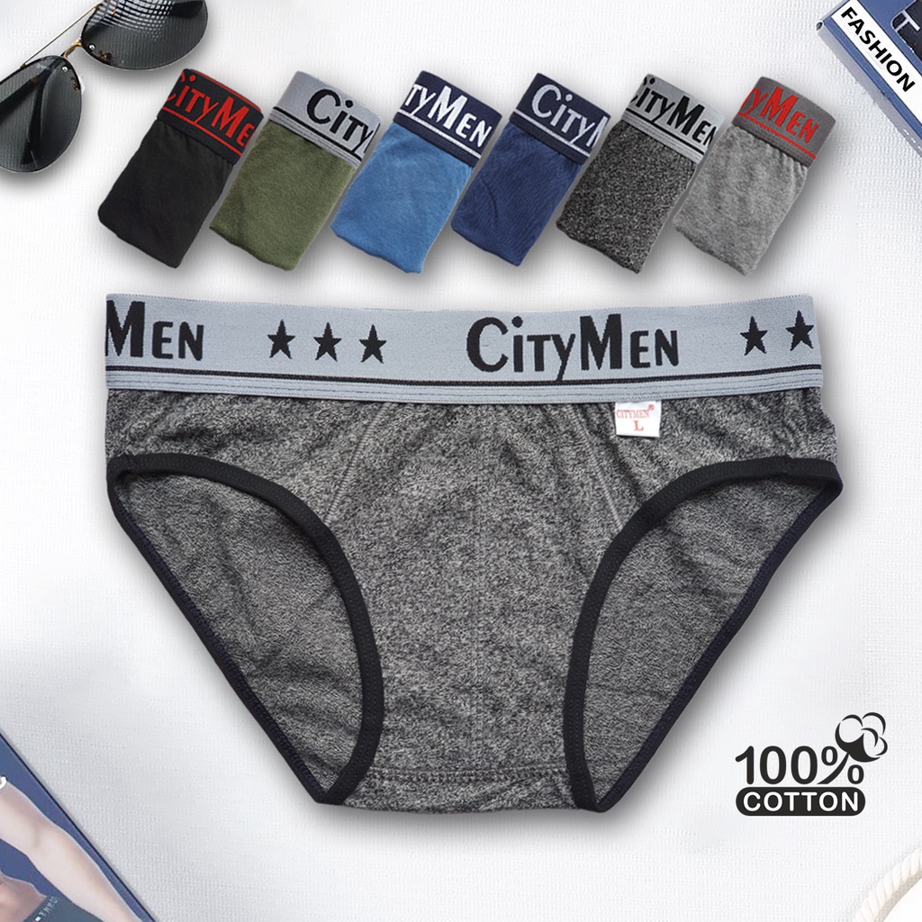 Combo 10 quần lót nam CITYMEN cao cấp, vải cotton 100%, co giãn và thấm hút tốt, đồ lót, quần xì, sịp tam giác