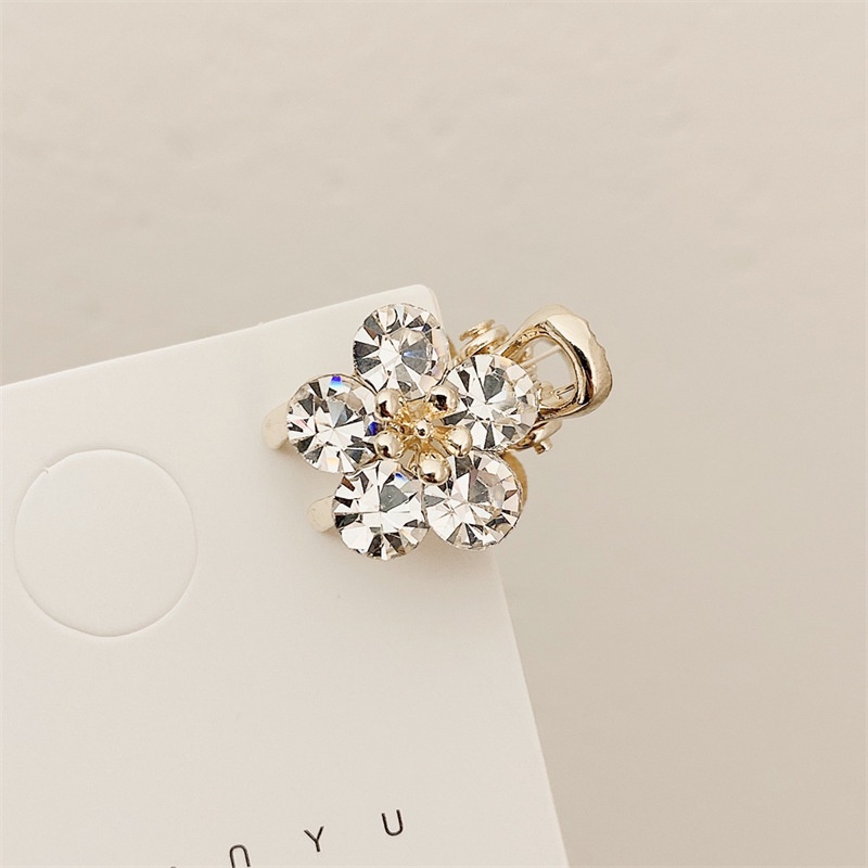 Kẹp Tóc Mini Hình Hoa Pha Lê Thời Trang Mới 2021