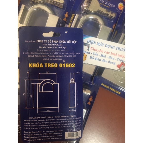 Khoá Treo Chìa Thay Đổi Góc 01602 Việt Tiệp( Loại Đắt)