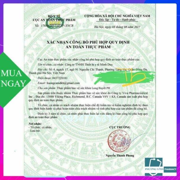 Long Huyết PH Tan Bầm Tím ,Nhanh Lành Vết Thương ....,(hộp 24 viên)