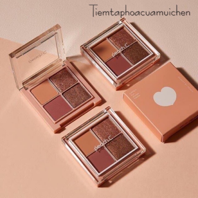 [Hot] Bảng Phấn Mắt 4 Màu Peach C Eye Shadow Palette