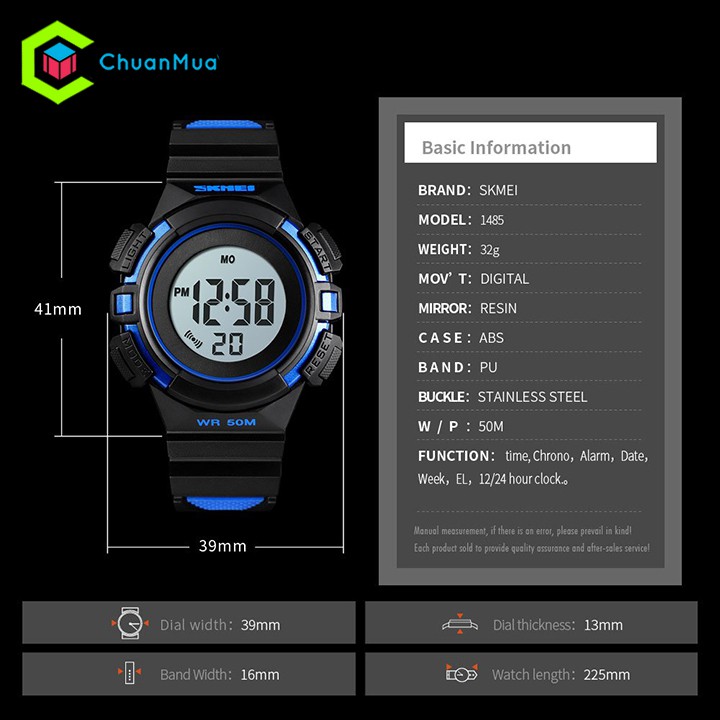 Đồng Hồ Cho Bé Chống Nước SKMEI 1485 - DHA631 | BigBuy360 - bigbuy360.vn