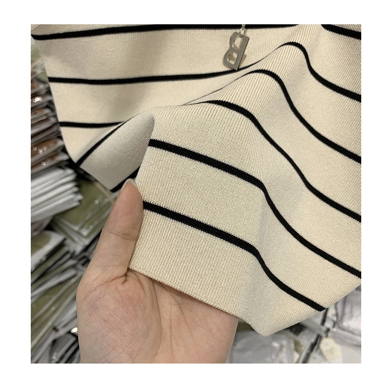 Áo Dệt Kim Hai Dây Dáng Ngắn Họa Tiết Kẻ Sọc Thời Trang Mùa Hè Cho Nữ OOP125