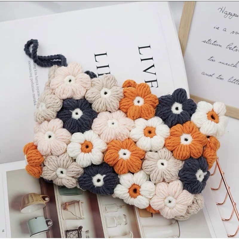 [Mẫu Mới 2022] DIY Combo Nguyên Liệu Làm Túi Bông Hoa Nhiều Màu  - Qùa Tặng Handmade Ý Nghĩa ( Có Video Hướng Dẫn)