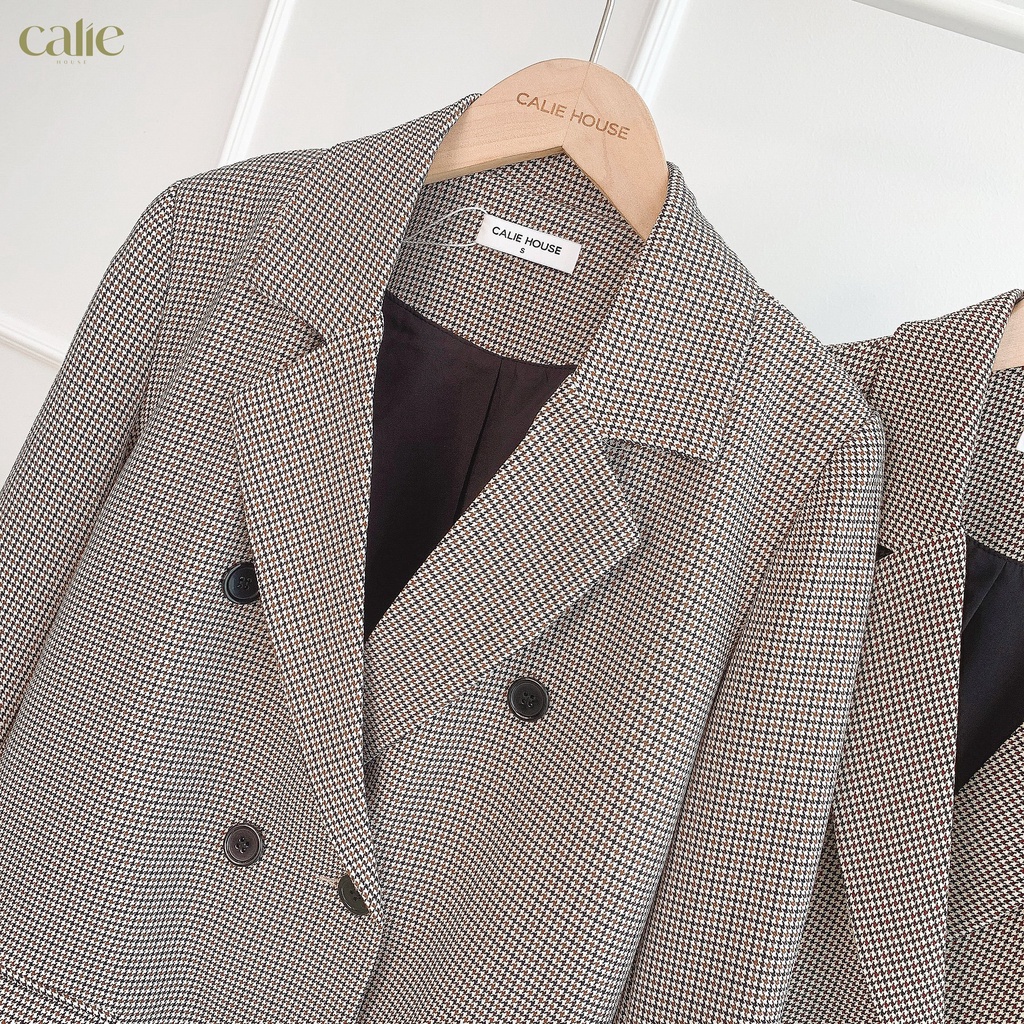 Áo vest kẻ thanh lịch thời trang thiết kế nữ Calie House AV001 | BigBuy360 - bigbuy360.vn