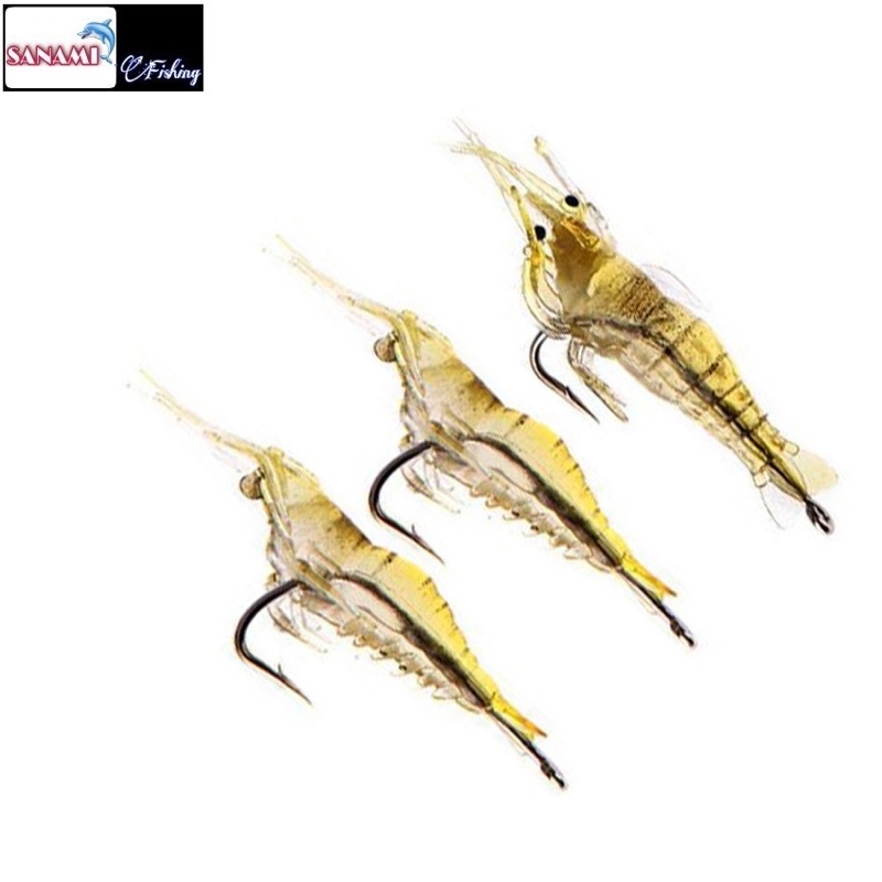 Mồi Tôm giả 1,5 gam -4cm-  siêu giống, siêu nhạy cá