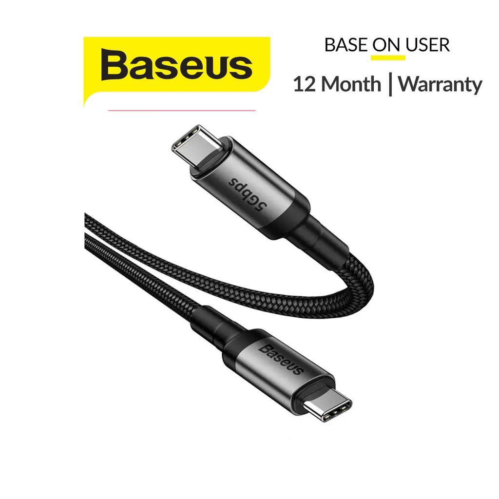 Cáp sạc Baseus Type-c to Type-c Cafule KLF Series PD3.1 Gen1 (Hỗ trợ sạc nhanh PD và QC 3.0, e-Marker Chip 4K/60Hz)