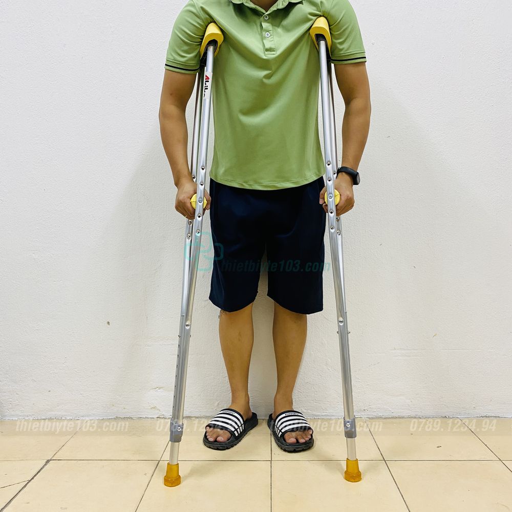 Nạng Chống Nách Siêu Chắc Chắn, Cao Cấp - Nạng Chống Hỗ Trợ Người Khuyết Tật, Tai Nạn, Người Tập Đi