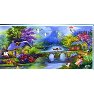 Tranh đính đá Ngôi nhà hạnh phúc - LV196