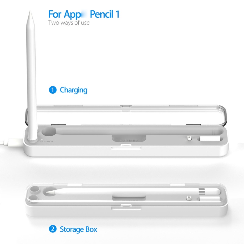 Hộp Sạc Không Dây 2 Trong 1 Cho Apple Pencil 2nd Và 1st