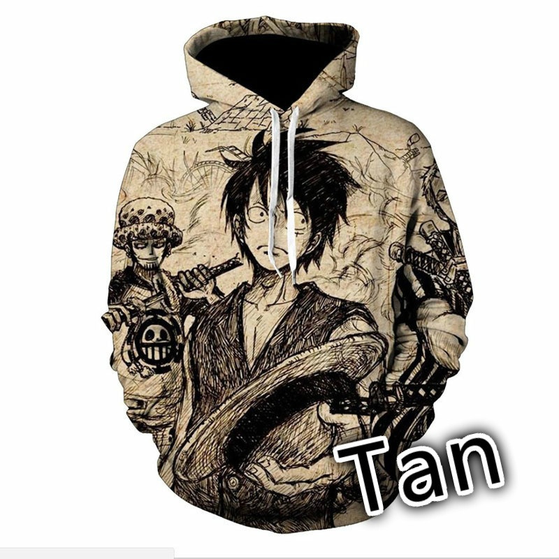 Áo Hoodies Có Nón Dài Tay In Hình 3D Nhân Vật Anime One Piece | BigBuy360 - bigbuy360.vn
